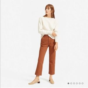 Everlane Straight Leg Crop in Cocoa Brown